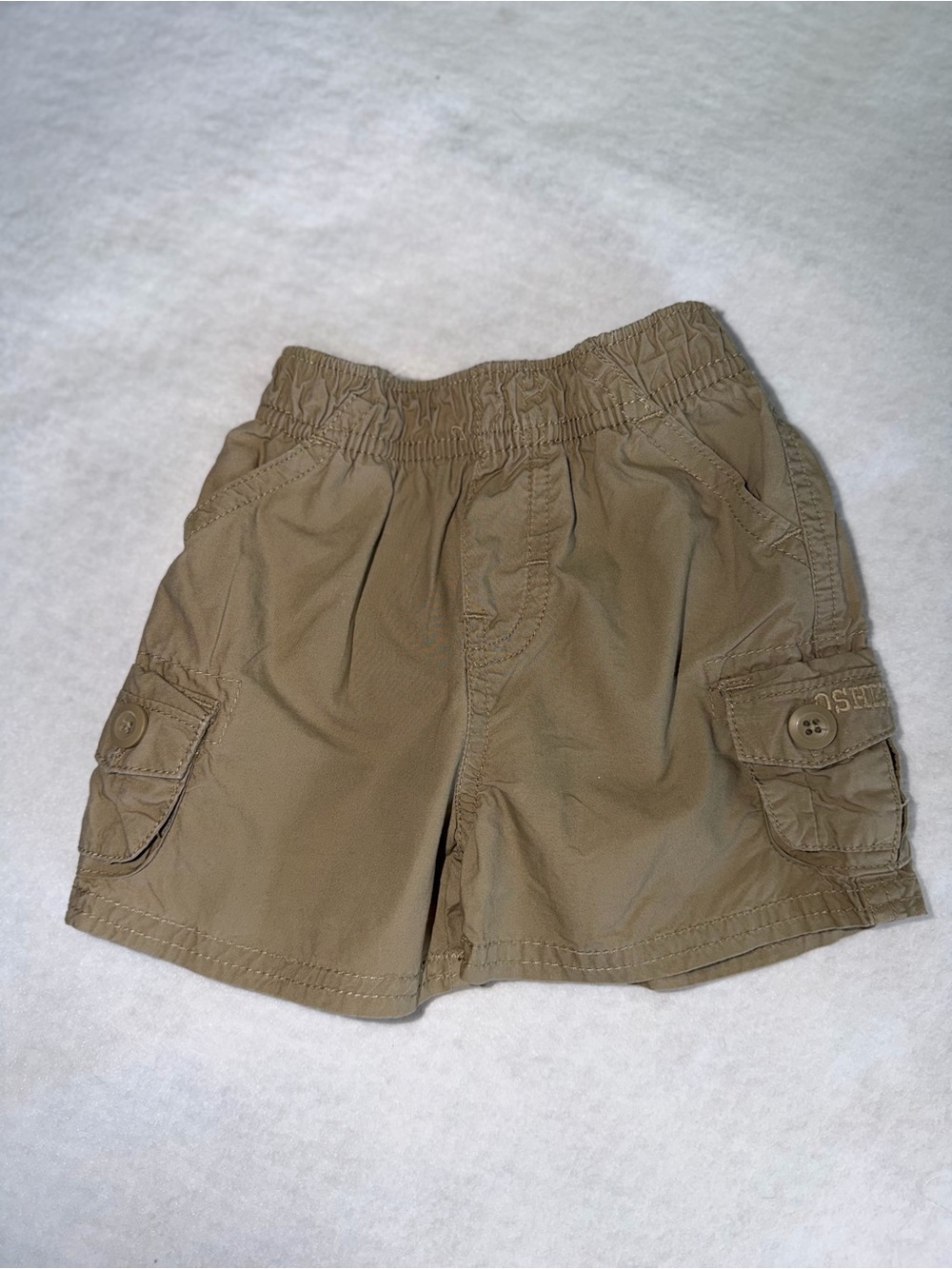 Y2K Osh Kosh Toddler Cargo Shorts in Khaki - Elastic Waist